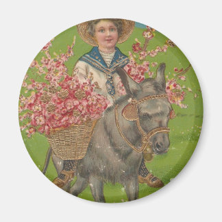 Adorable Vintage Postcard Magnet