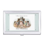 Adorable Vintage Victorian Sewing Seamtress Business Card Case