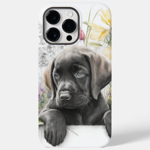 ADORABLE WATERCOLOR BLACK LABRADOR RETRIEVER DOG Case_Mate iPhone 14 PRO MAX CASE