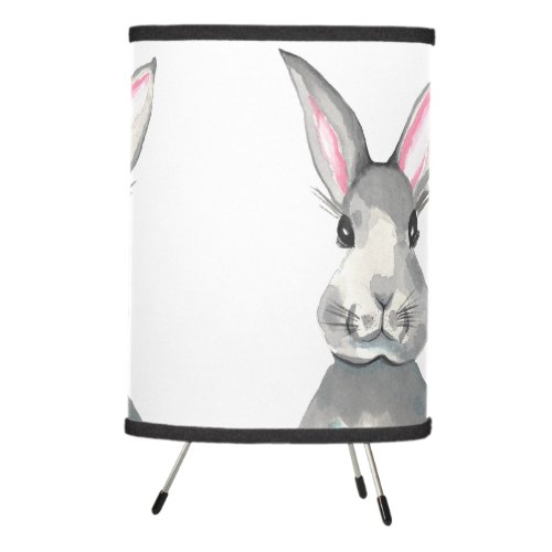 Adorable Watercolor Bunny Tripod Lamp