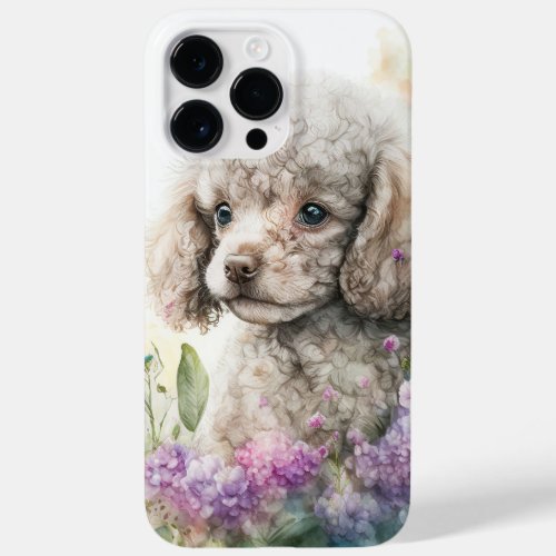 ADORABLE WATERCOLOR CREAM WHITE POODLE PUPPY DOG Case_Mate iPhone 14 PRO MAX CASE