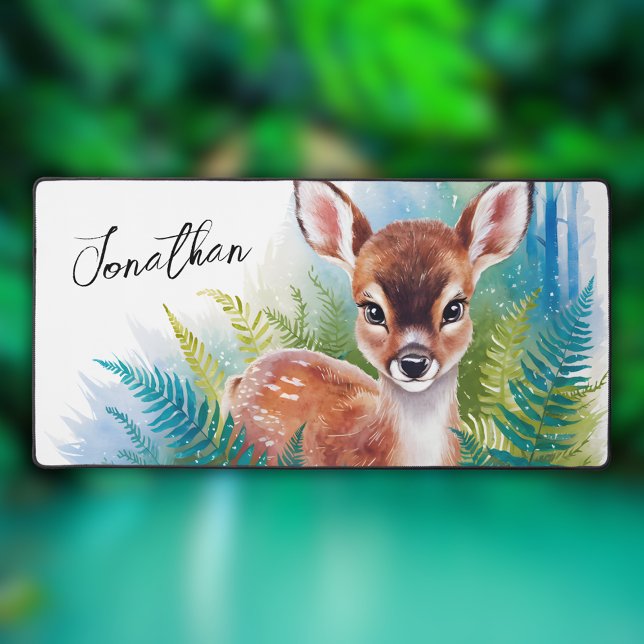 Adorable Watercolor Deer Desk Mat (Creator Uploaded)