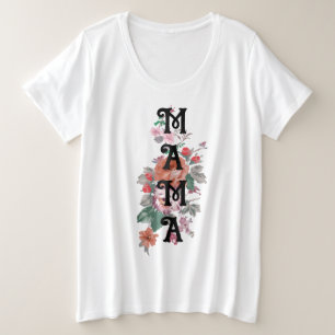 Adorable watercolor flowers l Mama Plus Size T-Shirt