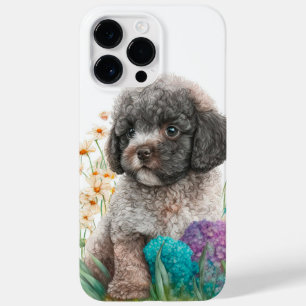 ADORABLE WATERCOLOR GRAY POODLE PUPPY DOG Case-Mate iPhone 14 PRO MAX CASE