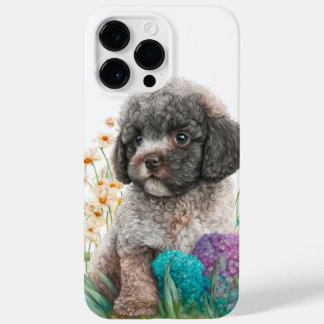 ADORABLE WATERCOLOR GRAY POODLE PUPPY DOG Case-Mate iPhone 14 PRO MAX CASE