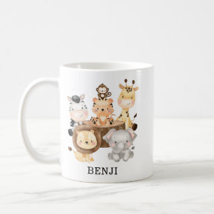Safari Animals Baby Nursery Kids Coffee Mug by decampstudios