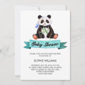 Adorable Watercolor Panda Baby Shower Invitation (Front)
