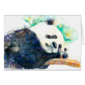 Adorable watercolor panda card (Front Horizontal)
