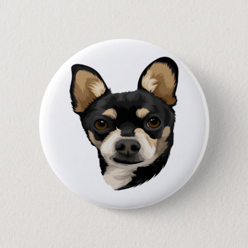 Adorable Watercolor Pup Button