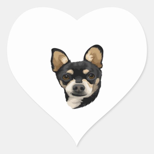 Adorable Watercolor Pup Heart Sticker