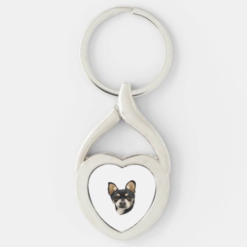 Adorable Watercolor Pup Keychain