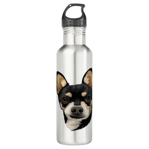 Adorable Watercolor Pup Stainless Steel Water Bottle