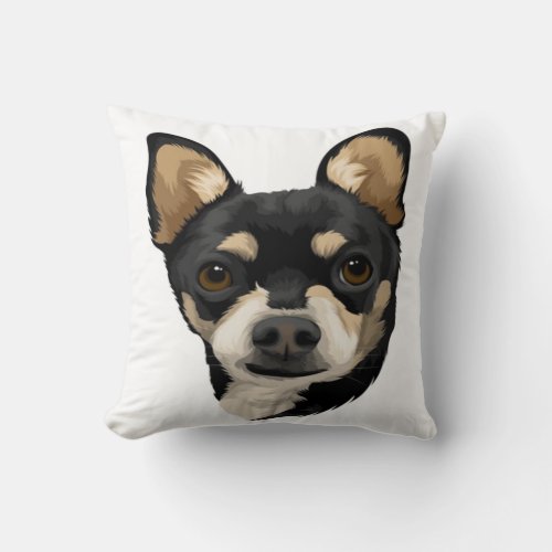 Adorable Watercolor Pup Throw Pillow