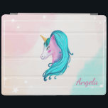 Adorable Watercolor Unicorn Magical Stars Ombre iPad Smart Cover<br><div class="desc">Adorable magical unicorn. An elegant and sophisticated design.</div>