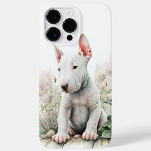 ADORABLE WATERCOLOR WHITE BULL TERRIER PUPPY DOG Case-Mate iPhone 14 PRO MAX CASE