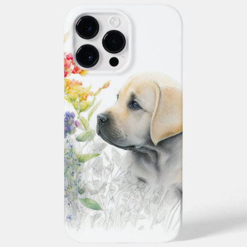 ADORABLE WATERCOLOR YELLOW LABRADOR RETRIEVER DOG Case_Mate iPhone 14 PRO MAX CASE