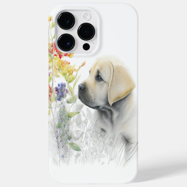 ADORABLE WATERCOLOR YELLOW LABRADOR RETRIEVER DOG Case-Mate iPhone CASE (Back)