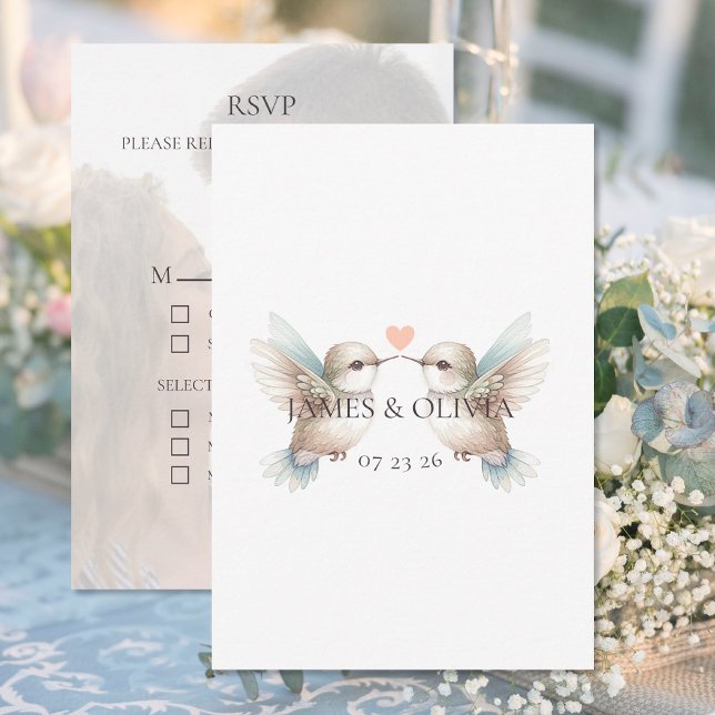 Adorable Wedding Add Photo RSVP Cards (Creator Uploaded)