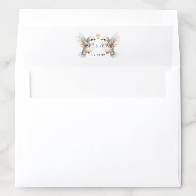 Adorable Wedding Couple Envelope Liner (In Envelope)