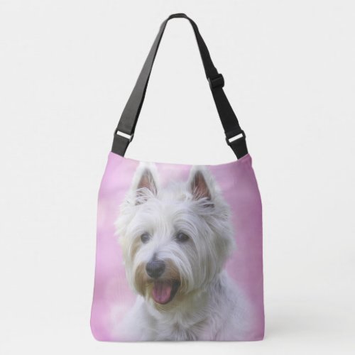 Adorable west highland white terrier crossbody bag