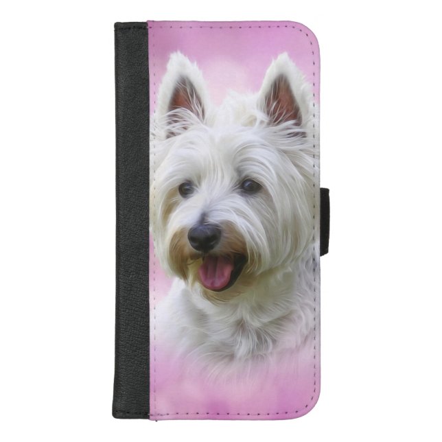 Adorable west highland white terrier iPhone wallet case (Front)