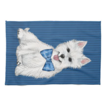 Adorable West Highland White Terrier Kitchen Towel