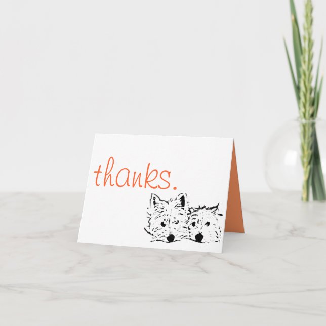 Adorable Westie Thank You Card (Front)