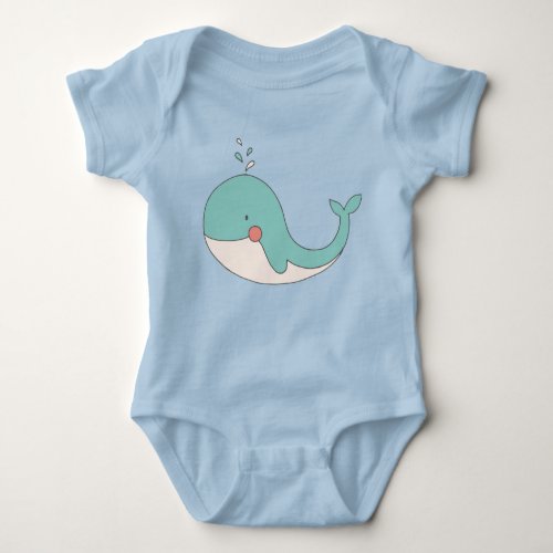 Adorable Whale Baby Bodysuit A Must_Have for Ocea Baby Bodysuit