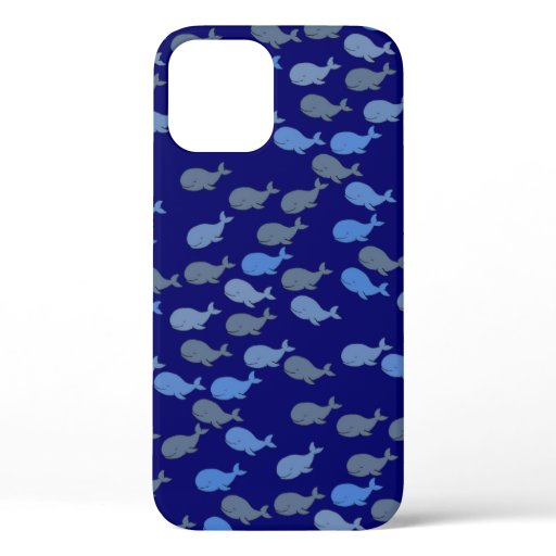 adorable whales pattern iPhone 12 case