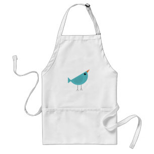 Adorable Whimsical Bird Nature Art Adult Apron