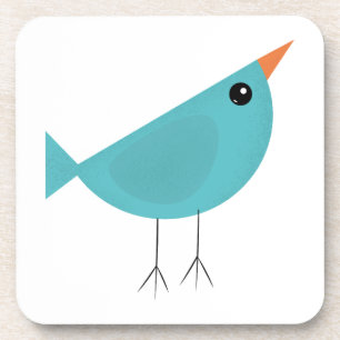 Adorable Whimsical Bird Nature Art Beverage Coaster