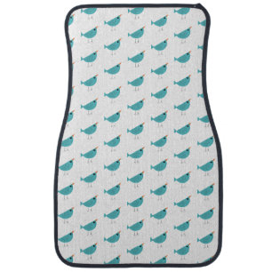 Adorable Whimsical Bird Nature Art Car Floor Mat