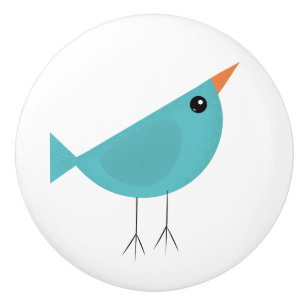 Adorable Whimsical Bird Nature Art Ceramic Knob