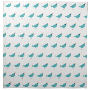 Adorable Whimsical Bird Nature Art Cloth Napkin