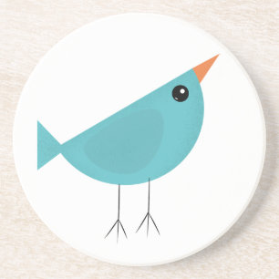 Adorable Whimsical Bird Nature Art Coaster