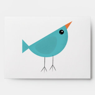 Adorable Whimsical Bird Nature Art Envelope