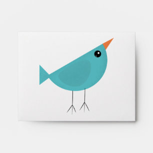 Adorable Whimsical Bird Nature Art Envelope