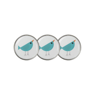 Adorable Whimsical Bird Nature Art Golf Ball Marker