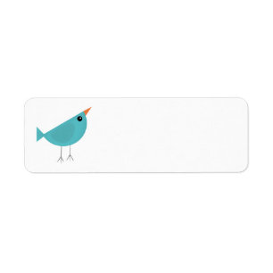 Adorable Whimsical Bird Nature Art Label