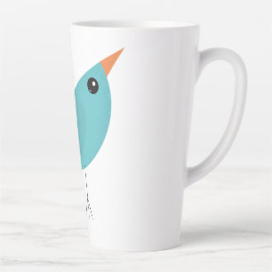 Adorable Whimsical Bird Nature Art Latte Mug