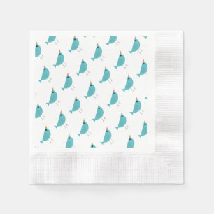 Adorable Whimsical Bird Nature Art Napkins