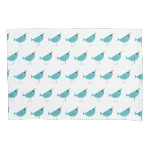Adorable Whimsical Bird Nature Art Pillow Case