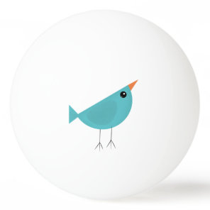 Adorable Whimsical Bird Nature Art Ping Pong Ball