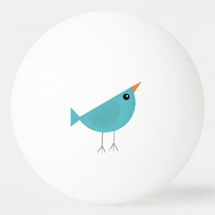 Adorable Whimsical Bird Nature Art Ping Pong Ball