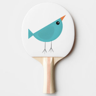 Adorable Whimsical Bird Nature Art Ping Pong Paddle