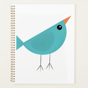 Adorable Whimsical Bird Nature Art Planner