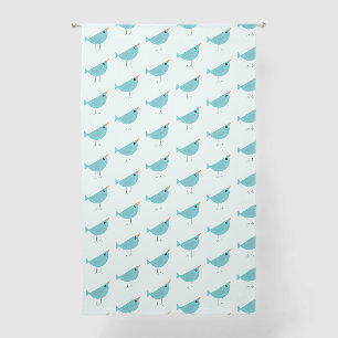 Adorable Whimsical Bird Nature Art Sheer Curtains