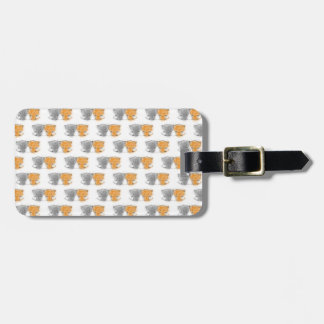 Adorable Whimsical Kittens Orange and Grey Luggage Tag