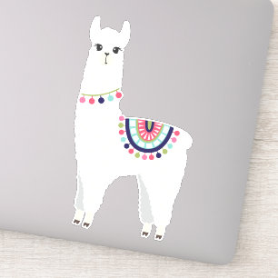 Adorable White Alpaca Sticker