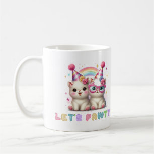 Adorable White Baby Animals Coffee Mug